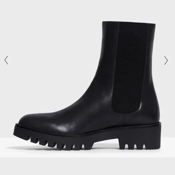 THEORY***CHELSEA BOOTIE In Black Leather**EU 40; US 10 $475 - Picture 3 of 12